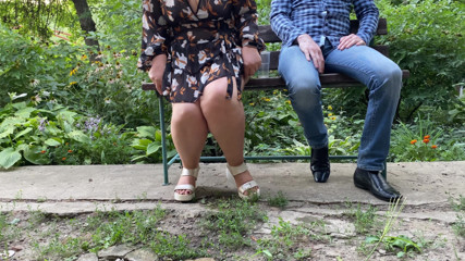 OurFetishLife: Hot juice from my stepmom's pussy right in the park