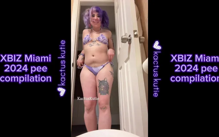 Kactus kutie: Xbiz Miami 2024 Pee Compilation