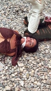 Bandit Girls Tied Tight. Two Helpless Cowgirls Cleave Gagged to a Tree and Rough Ropes Hogtie