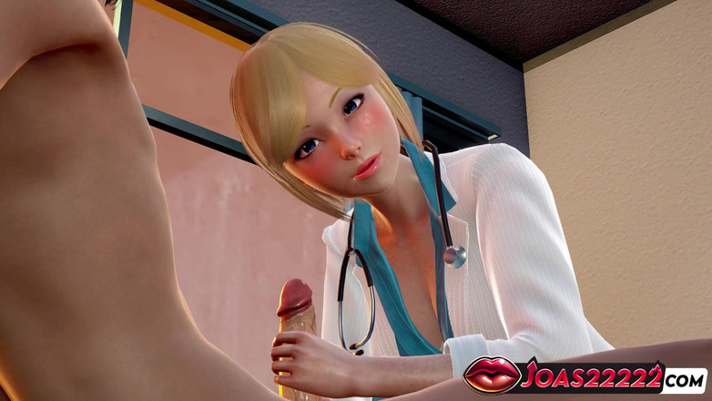 Joas22222: Panty verpleegster Rina in 3D Hentai - pov aftrekken en close-up tietenneuken...