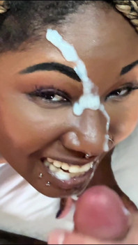 Ebony Babe Receives Facial