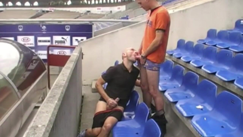 Crunch Boy: Fucked by Arab in stadium football