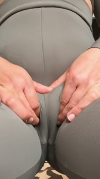 Look at My Cameltoe While I Masturbate in My Tight Yoga Pants and Play with My Dirty Thong