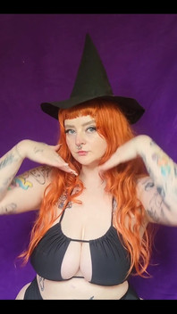 Spooky Cute Little Witch Coming in Hot and Hairy