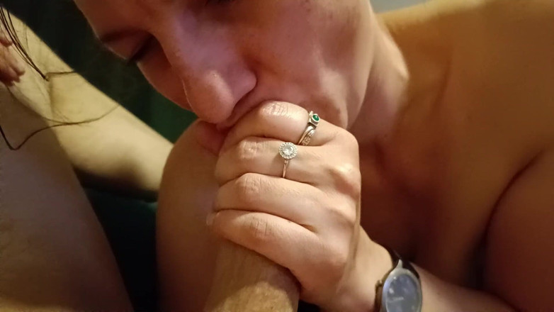 MorriganeRain: POV Blowjob with Pulsating Cum in Mouth and Swallow