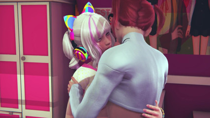 Waifu club 3D: Gamer girl fucks new redhead girlfriend