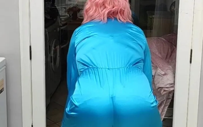 Nottstvslut: Hot Crossdresser Nottstvslut in Full Satin Jumpsuit