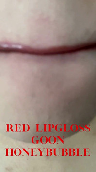 Menerapkan fetish bibir lipgloss merah, gooning, femdom, findom