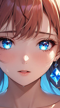 Ethereal Emotion - Ai Girl with Glowing Tears in an Intimate Close-up