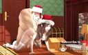 3dxpassion: Санта-Клаус играет с супер симпатичной ботанистой девушкой