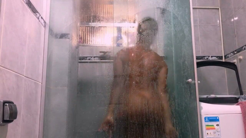 Marlon Costa - Trans: Sex in the Shower, Big Black Cock in Trans