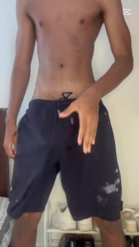 Oiled BBC Monster Cock Black Stud Strips Shorts, Dripping Oil Body, Fucks Fleshlight Raw with Thick Fake Cum