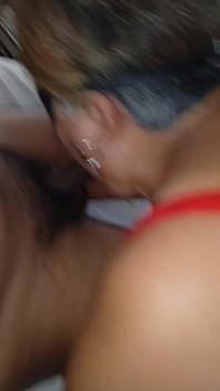 POV: Garganta profunda, madrasta madura chupando pau