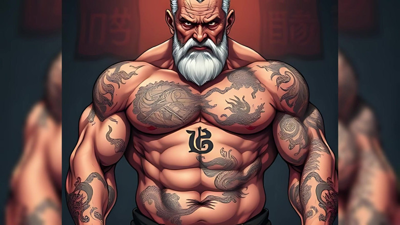 Erotic Man: Ai Muskel und fantasie tattoo-männer