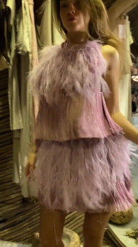 Gaun fashion pink