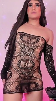 Colombiana Travesti Twerk Salvaje Con Pantimedias Rasgadas