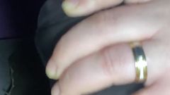 Sex Toy and Cum One Hand