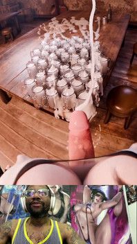 Sexy Futa Cock Tifa střílí hardcore sperma všude pro její speciální cummy nápoj