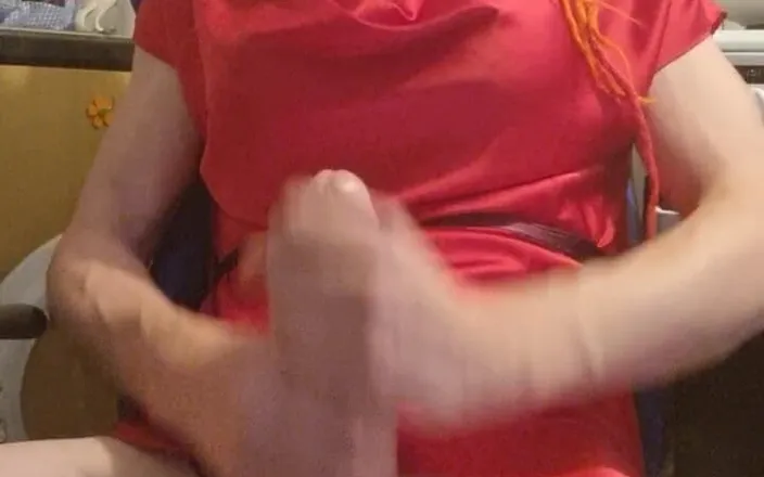 Jasmine Dlight - UK's most extreme anal porn star: Having a Wank Break at Work in Some Sexy Red...