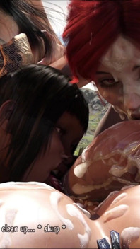 Conan's Back-to-back Throatpies: Elysielle Then Chalinora Calista &the Other Girl Watch Every Drop Part-2
