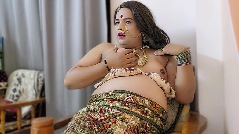 Indiansissychubby: Wanita cantik dengan kain sperma