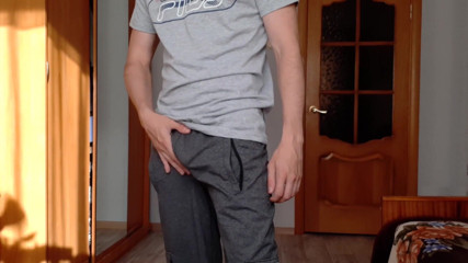 AlexRusFun: Village teen jerks off his huge cock and cums on...