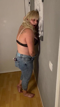 Sow Gets It While Standing Relaxed Leaning Against the Wall, Trembling Twitching Moaning