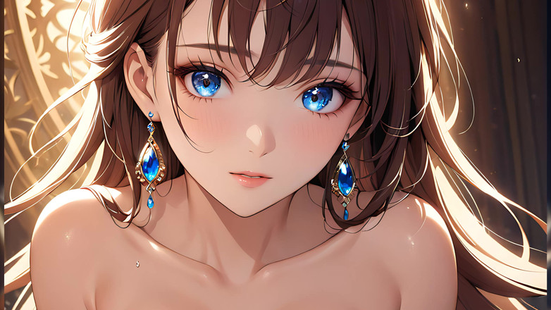 LustRender: शांत खुशी: जादुई प्रकाश में एक सुंदर युवा महिला