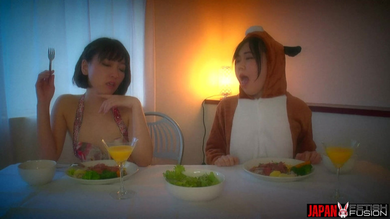 Japan Fetish Fusion: Gurgled Mucus, Shared Spit - Ameri Hoshi Feeds the Sticky Fluids...