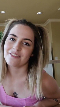 Pigtail Teen Chanel Camryn Sucks Cock From Behind