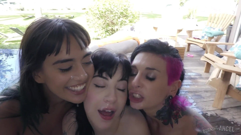 Burning Angel: Fucking young whores Janice &amp; Charlotte on vacation - Orgy