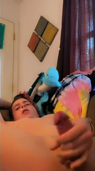 Grey goddess studios: Cumming on the couch