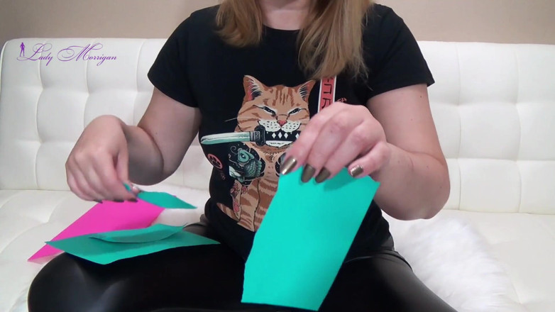 Morrigan Havoc: Tearing colorful paper with my hands