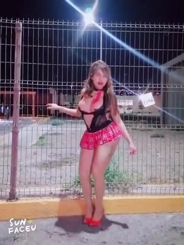 Barbietransxxxx: College girl picked up outside an Oxxo to have sex
