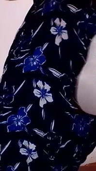 Striking Sisna While Wearing Her Stepsister's Floral Pants and White Panties