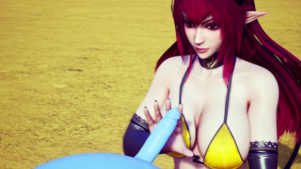 Wraith ward: Ragazza demone succhia una palla che rimbalza