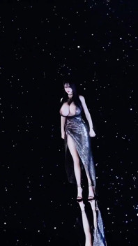 Glossy Korean-style Beauty, Seductive Evening Gown, High Heels, Big Boobs, Big Butt, Shaved Pussy, Tight Pussy