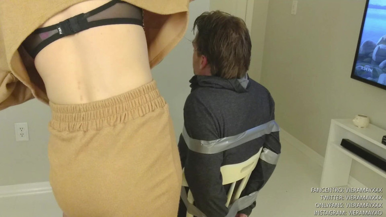 VieraMayXXX: Duct Tape BJ While You Jerk off