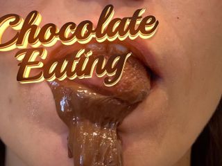 Wamgirlx: Schokoladenessen, Schokoladen-Spucke und Schokoladen-speichel