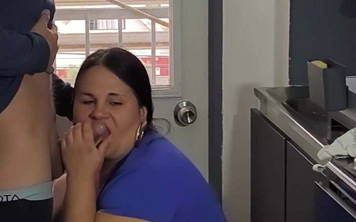 Riderqueen BBW Step Mom Latina Ebony: MILF Fucked in Kitchen Home Alone