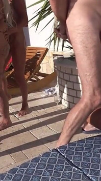 Huge Gangbang at the Beach Bar P2