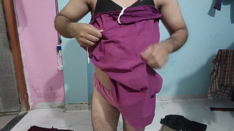 LovedSunsine1990: One by One, I Put on All My Wife's Clothes.