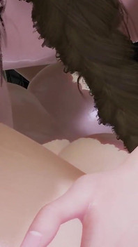 熟女舔舐年轻的亚洲阴户：3D色情