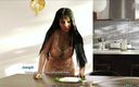 Porny Games: Ücretsiz geçiş (seçimlerden sonra) - azgın evli kadın mutfak zemininde kendine bakıyor (ep. 1)