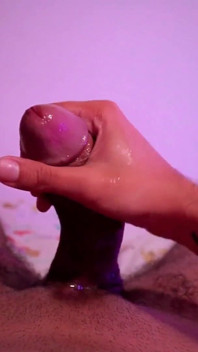 POV jerking my big uncut Latino cock with oil until I peecum a big load in an intense ruined orgasm - Camilo Brown