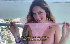 Hot Blowjob, Deep Throat and Swallow the Cum with Sea View in Cartagena - Sara Blonde