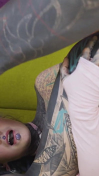 Threesome Anal Only Alternative Dreadlocks Girl Double Anal, Prolapse, Gape