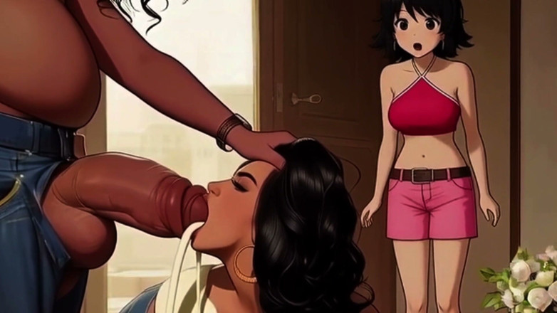 Spicy Toons: ลูกเลี้ยงสาวของแม่น่าเย็ดเกาหลีชอบดู