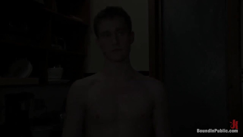 Bound in public: Partygoers Beat and Skull Fuck a Big Dick Stud in...