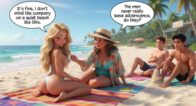 My night collection: Una rubia casada que provoca bromas en la playa se...